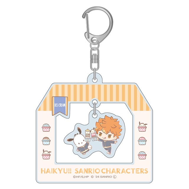 ハイキュー!!×サンリオキャラクターズ ゆらゆらアクリルキーホルダー①日向翔陽×ポチャッコ