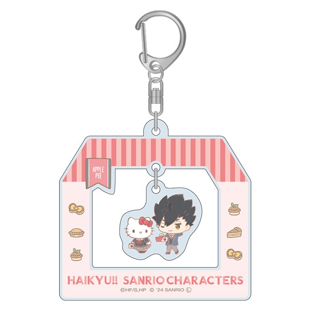 ハイキュー!!×サンリオキャラクターズ ゆらゆらアクリルキーホルダー⑥黒尾鉄朗×ハローキティ