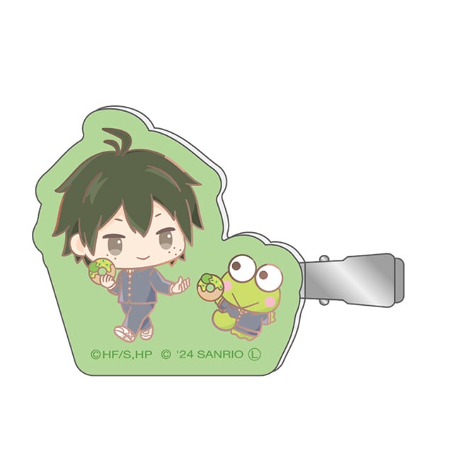 ハイキュー!!×サンリオキャラクターズ アクリルヘアクリップ④山口 忠×けろけろけろっぴ