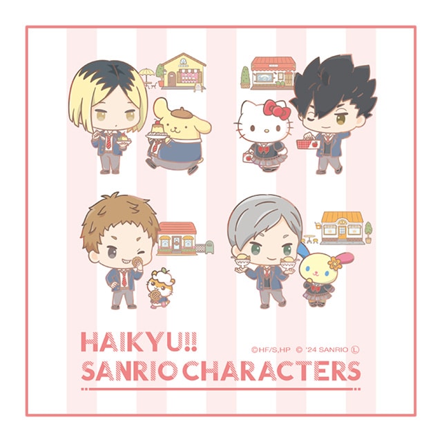 ハイキュー!!×サンリオキャラクターズ マイクロファイバータオル パターンB（音駒）