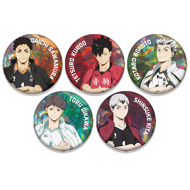 ハイキュー!! トレーディングホログラム缶バッジ 主将Ver. 【全5種】 ランダム3個セット