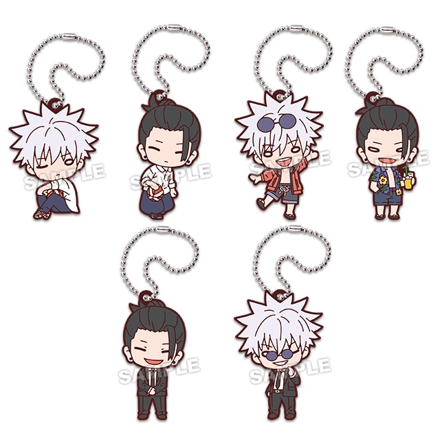 呪術廻戦 懐玉・玉折 五条・夏油 にとたん ラバーマスコット 【全6種】 コンプリートBOX