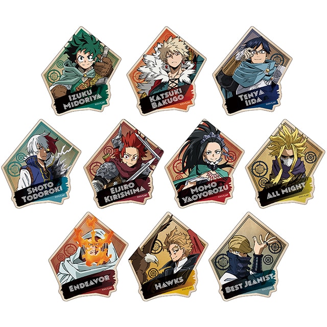 僕のヒーローアカデミア 十傑コスチューム トレーディングダイカットステッカー 【全10種】 ランダム2枚セット