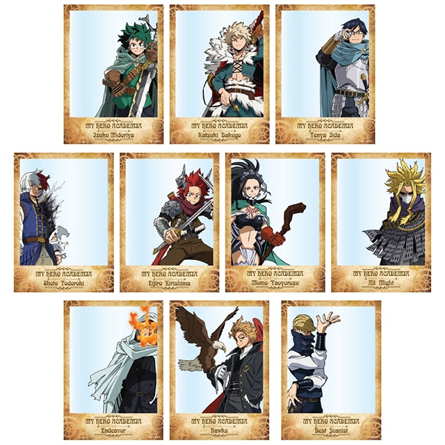 僕のヒーローアカデミア 十傑コスチューム トレーディングポラロイド風クリアカード 【全10種】 ランダム3枚セット