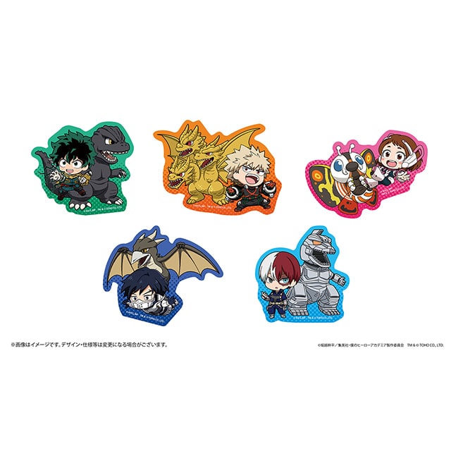 僕のヒーローアカデミア ゴジラコラボ トレーディングダイカットステッカー 【全5種】 ランダム1個
