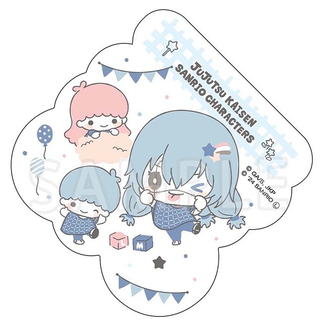 呪術廻戦×サンリオキャラクターズ ダイカットステッカー 真人×リトルツインスターズ