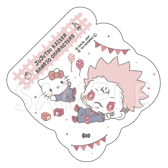 呪術廻戦×サンリオキャラクターズ ダイカットステッカー 宿儺×ハローキティ