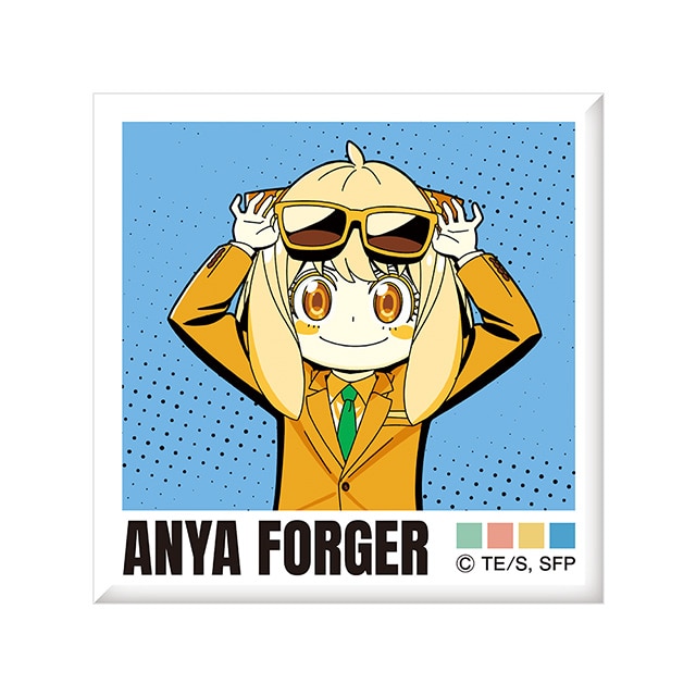 SPY×FAMILY スクエア缶バッジ アーニャ・フォージャー