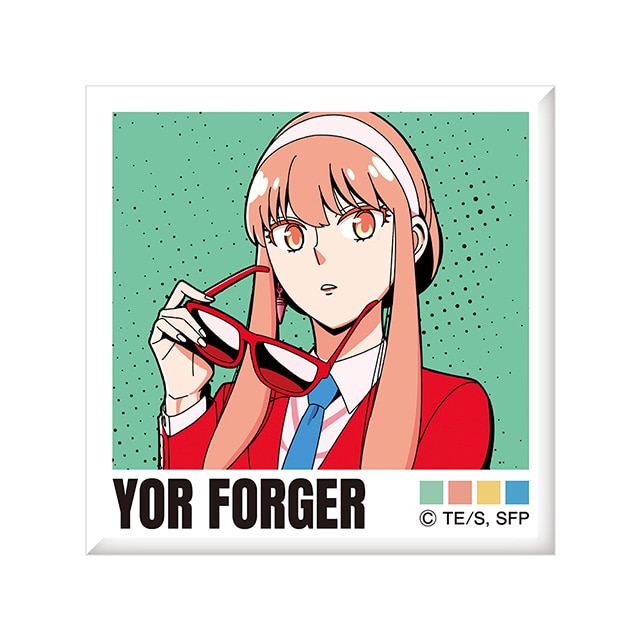 SPY×FAMILY スクエア缶バッジ ヨル・フォージャー