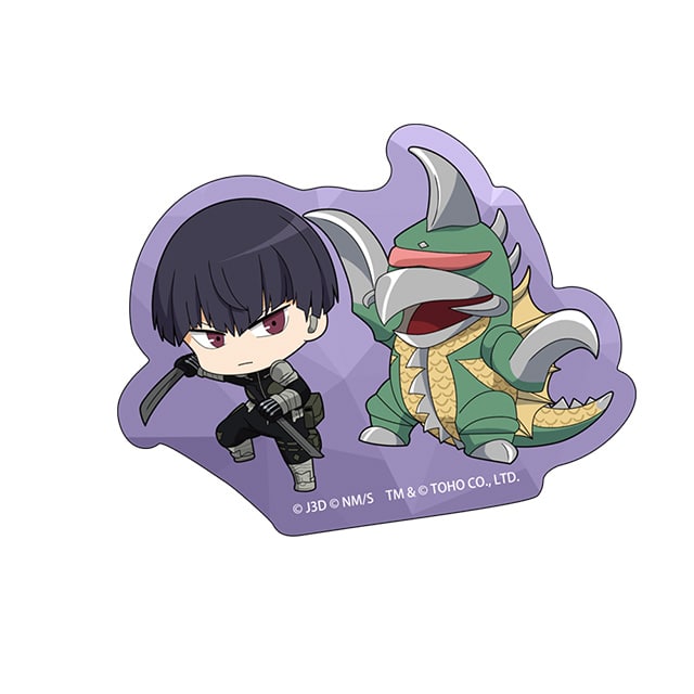 怪獣８号 ゴジラコラボ ちびキャラダイカットステッカー 保科宗四郎＆ガイガン