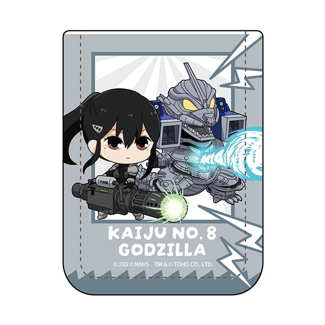 怪獣８号 ゴジラコラボ ちびキャラレザー付箋ブック 亜白ミナ＆機龍