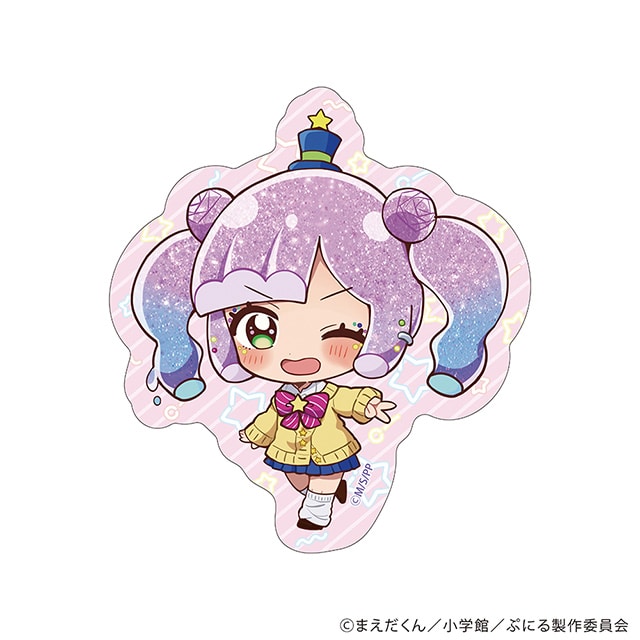 『ぷにるはかわいいスライム』 ミニキャライラスト ダイカットスマホステッカー03 ギャルかわいいぷにる