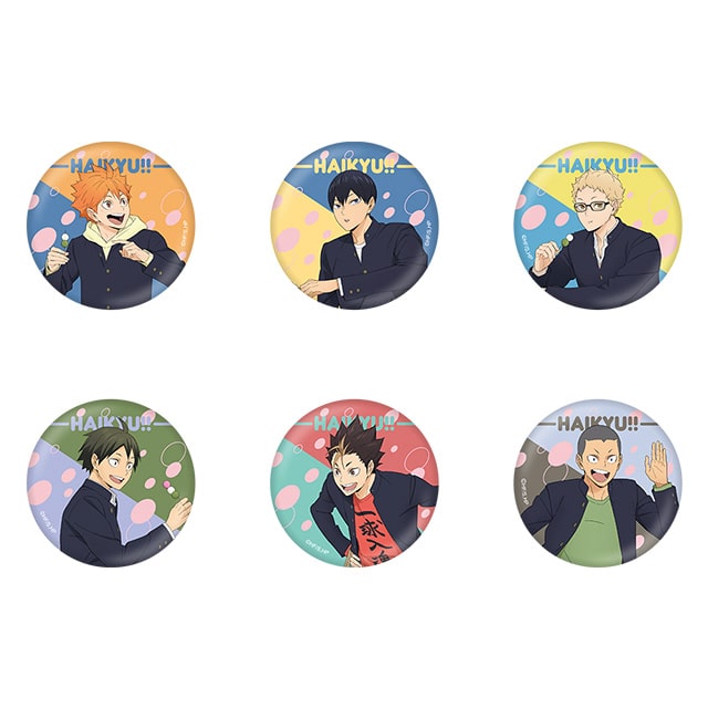 ハイキュー!! 描き下ろしトレーディング缶バッジ AJ2025 Ver. 【全6種】 ランダム1個