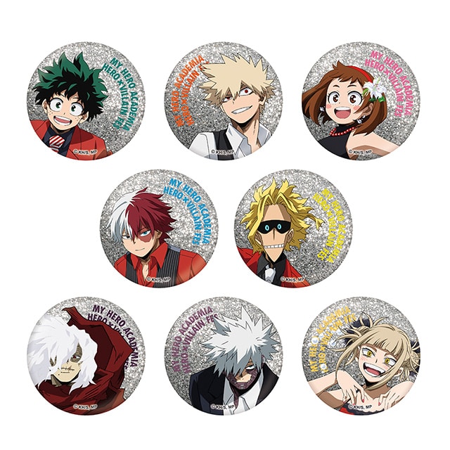 『僕のヒーローアカデミア』HERO×VILLAIN FES. トレーディンググリッター缶バッジ 【全8種】 ランダム1個