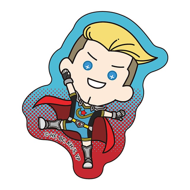ヴィジランテ -僕のヒーローアカデミア ILLEGALS- たすっこ ダイカットステッカー キャプテン・セレブリティ