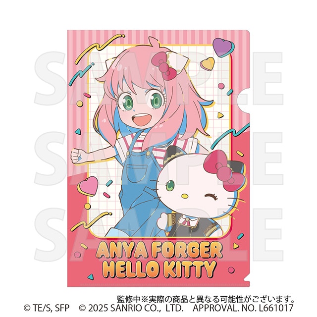 SPY×FAMILY・サンリオキャラクターズ クリアファイル アーニャ・フォージャー＆ハローキティ