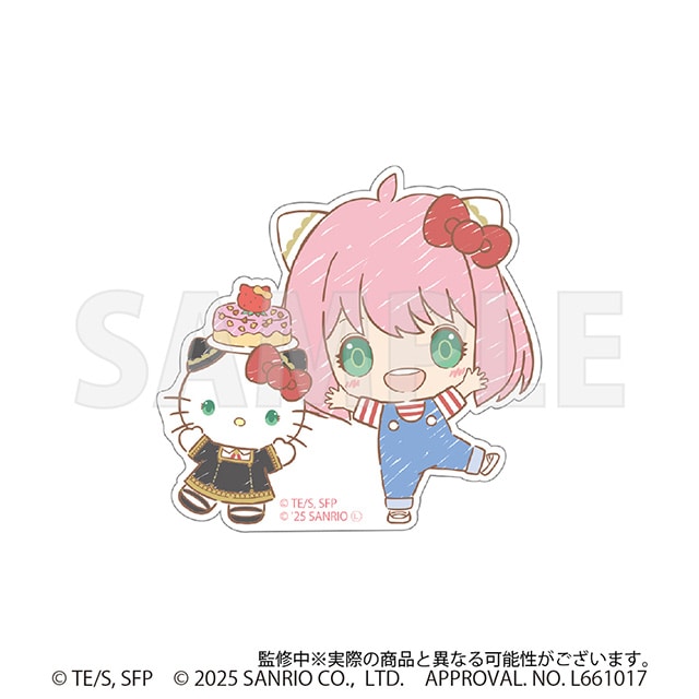 SPY×FAMILY・サンリオキャラクターズ ダイカットステッカー アーニャ・フォージャー＆ハローキティ A