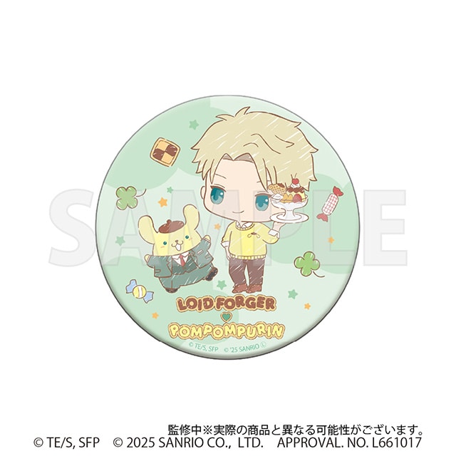 SPY×FAMILY・サンリオキャラクターズ 缶ミラー ロイド・フォージャー＆ポムポムプリン