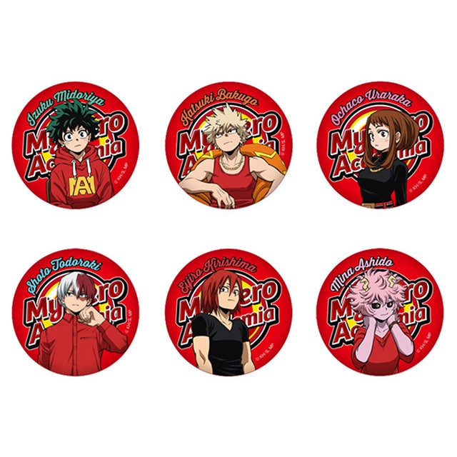 僕のヒーローアカデミア トレーディングメタル缶バッジ レッドコスチュームVer.【全6種】 ランダム1個