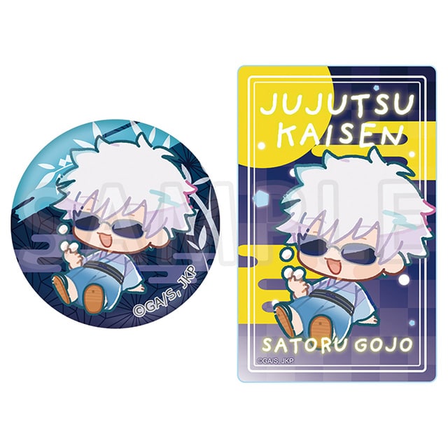 呪術廻戦 ミニ缶バッジ＆クリアカードセット  五条 悟 お月見Ver.