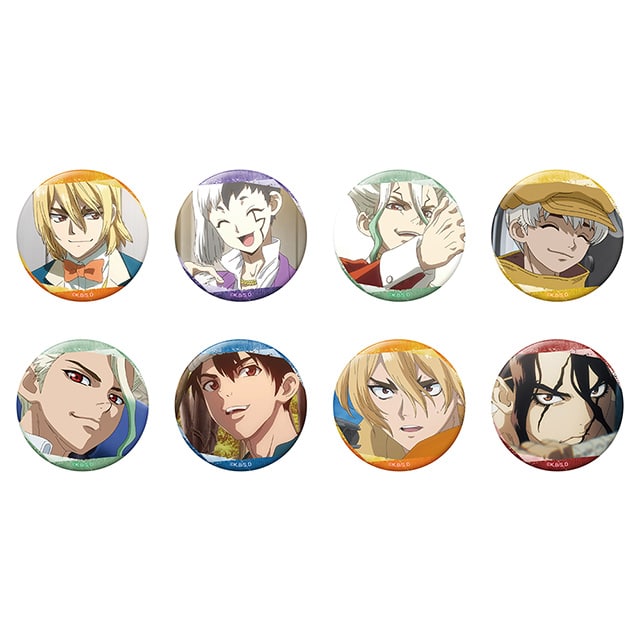 Dr.STONE トレーディング場面写グリッター缶バッジ ～科学王国Ver.～【全8種】 ランダム1個