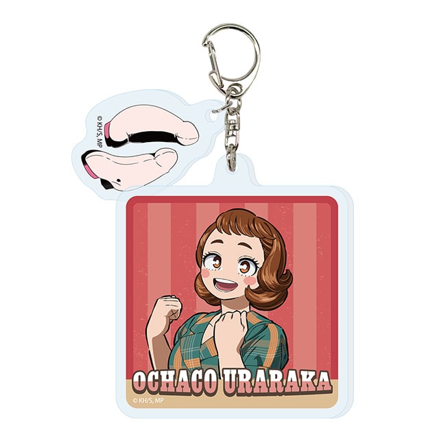 僕のヒーローアカデミア 2連アクリルキーホルダー 麗日お茶子 アメリカンレトロVer.