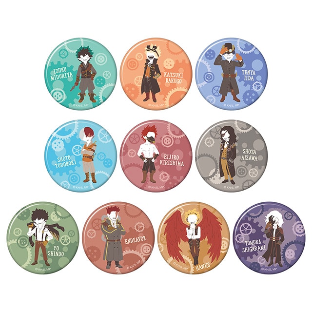 僕のヒーローアカデミア ゆるパレット 缶バッジコレクション スチームパンクVer.【全10種】 ランダム1個