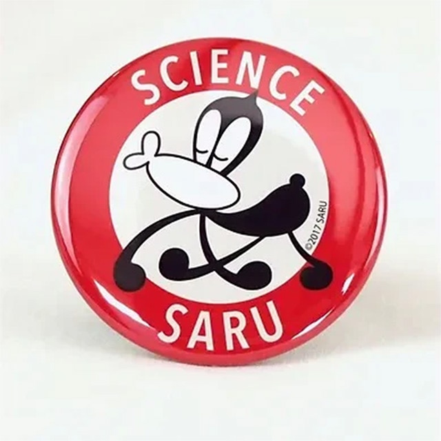 サイエンスSARU 缶バッジ（レッド×アイボリー）