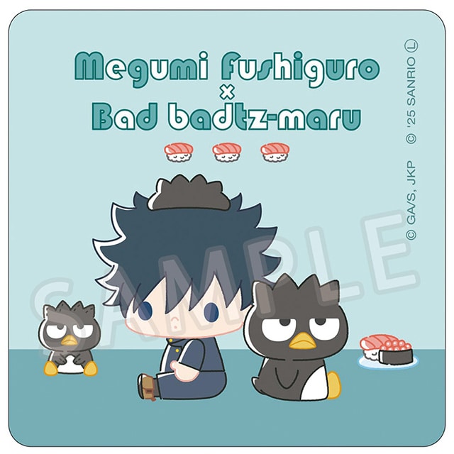 呪術廻戦 サンリオキャラクターズ ハンドタオル 伏黒 恵×バッドばつ丸 2025Ver.