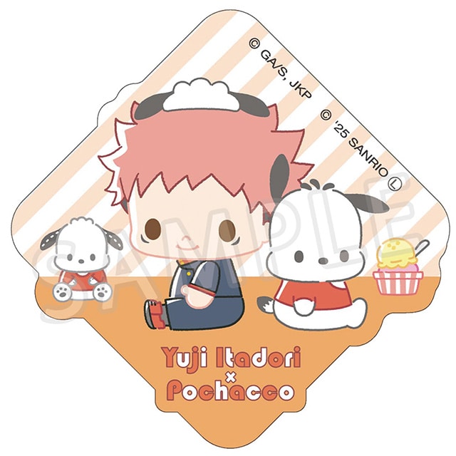 呪術廻戦 サンリオキャラクターズ ダイカットステッカー 虎杖悠仁×ポチャッコ 2025Ver.