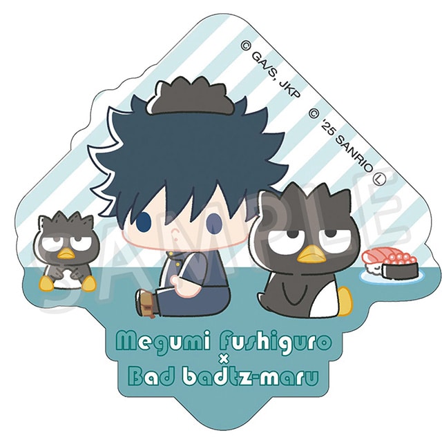 呪術廻戦 サンリオキャラクターズ ダイカットステッカー 伏黒 恵×バッドばつ丸 2025Ver.