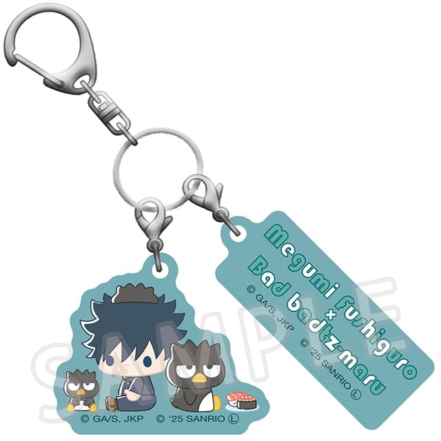 呪術廻戦 サンリオキャラクターズ 2連アクリルチャーム 伏黒 恵×バッドばつ丸 2025Ver.