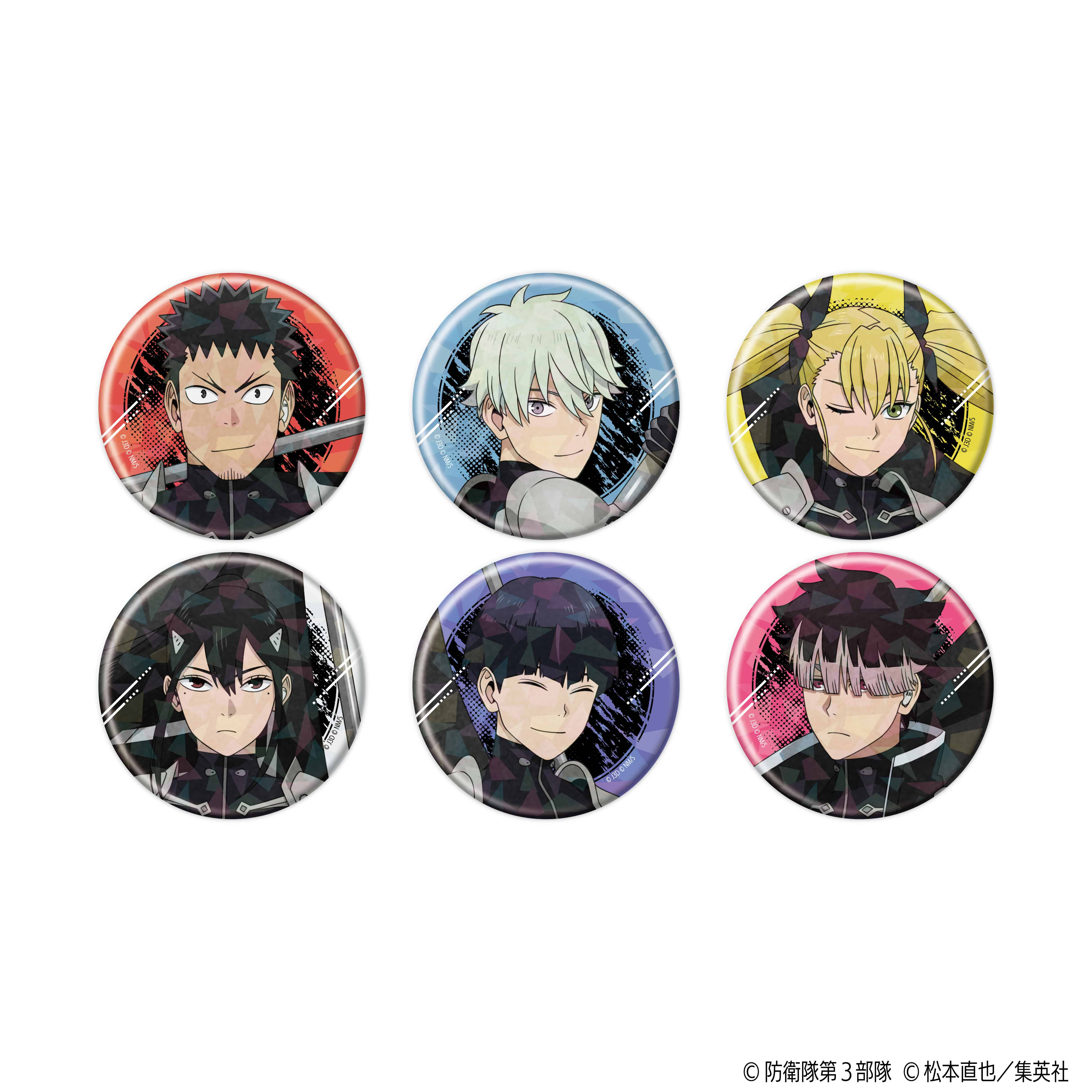 怪獣８号 トレーディングホログラム缶バッジ フラッグver. 【全6種】 ランダム1個