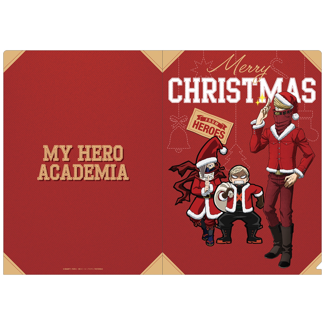 僕のヒーローアカデミア クリアファイル／クリスマス（爆豪・ベストジーニスト・エッジショット）