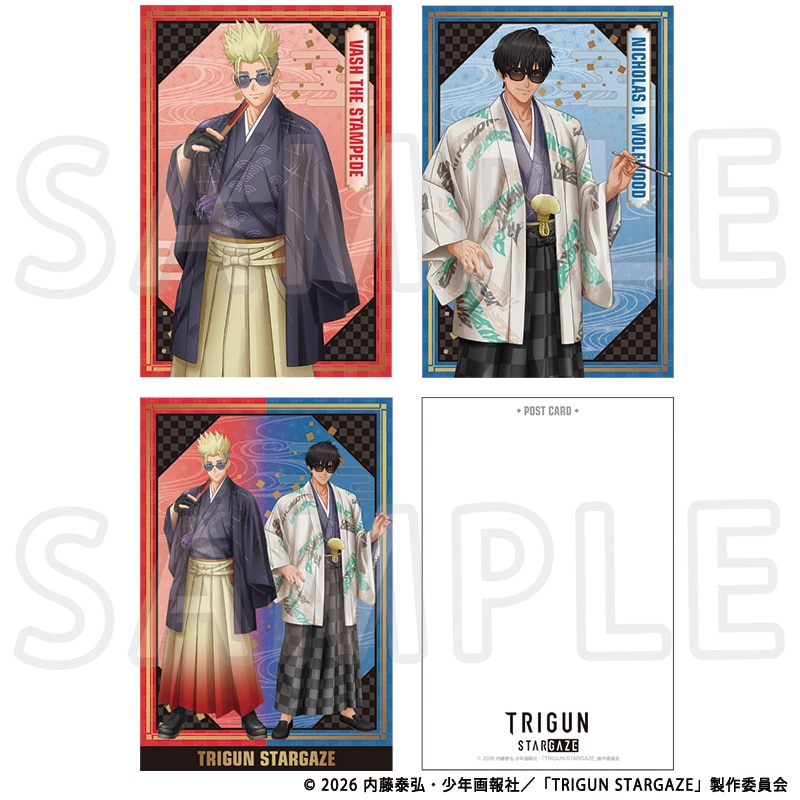 TRIGUN STARGAZE 描き下ろしポストカード3枚セット TaS10th Ver.