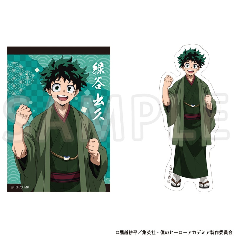 僕のヒーローアカデミア 描き下ろしステッカー2枚セット 緑谷出久 TaS10th Ver.