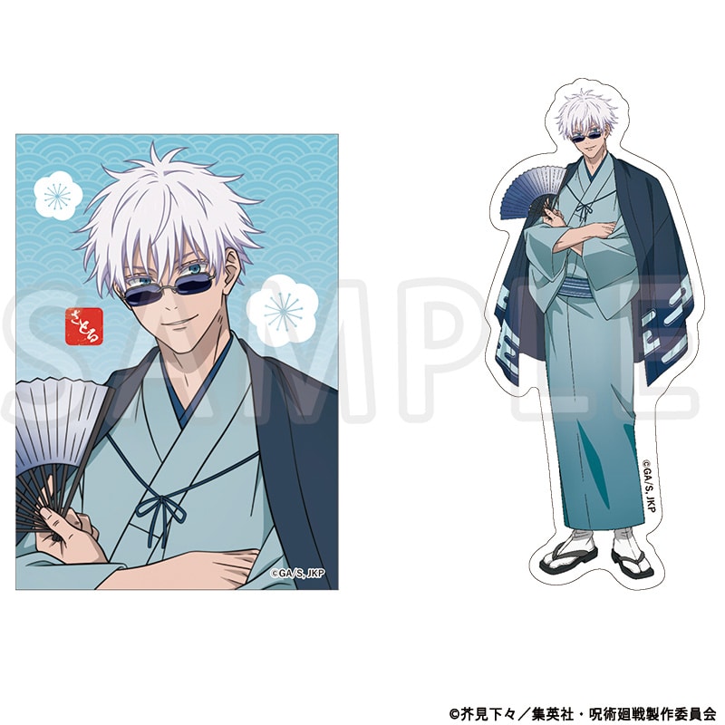 呪術廻戦 描き下ろしステッカー2枚セット 五条 悟 TaS10th Ver.