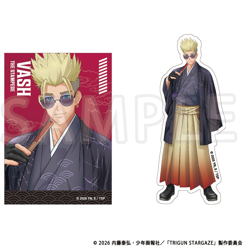 TRIGUN STARGAZE 描き下ろしステッカー2枚セット ヴァッシュ・ザ・スタンピード TaS10th Ver.