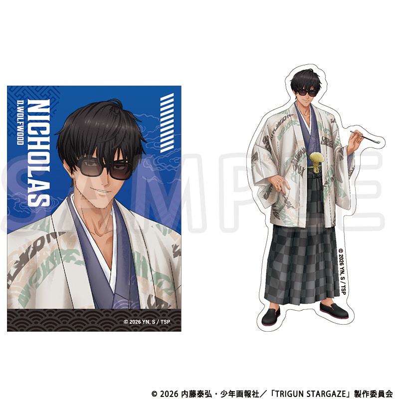 TRIGUN STARGAZE 描き下ろしステッカー2枚セット ニコラス・D・ウルフウッド TaS10th Ver.