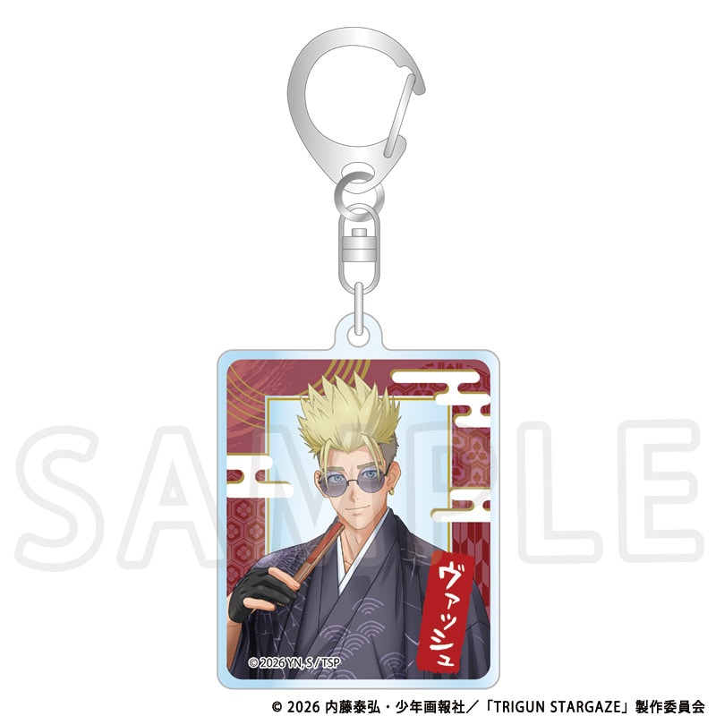 TRIGUN STARGAZE 描き下ろしメタリックアクリルキーホルダー ヴァッシュ・ザ・スタンピード TaS10th Ver.