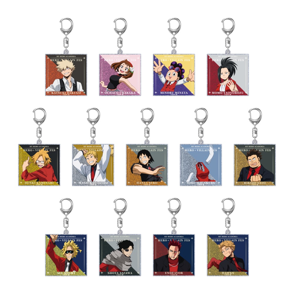 僕のヒーローアカデミア HERO×VILLAIN FES. トレーディンググリッターアクリルキーホルダーB 【全13種】 ランダム1個