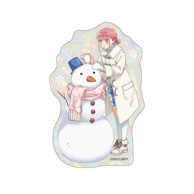 アオのハコ ホログラムダイカットステッカー 蝶野雛 雪遊びVer.