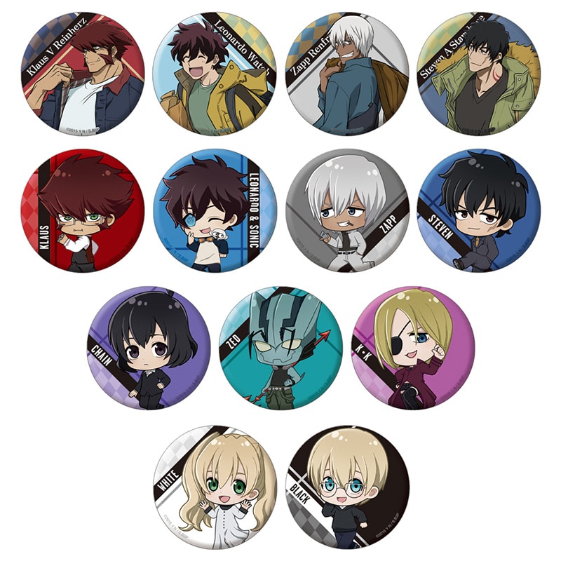 血界戦線 トレーディング缶バッジ 描きおろしビジュアル＆ちびキャラ 【全13種】  コンプリートセット