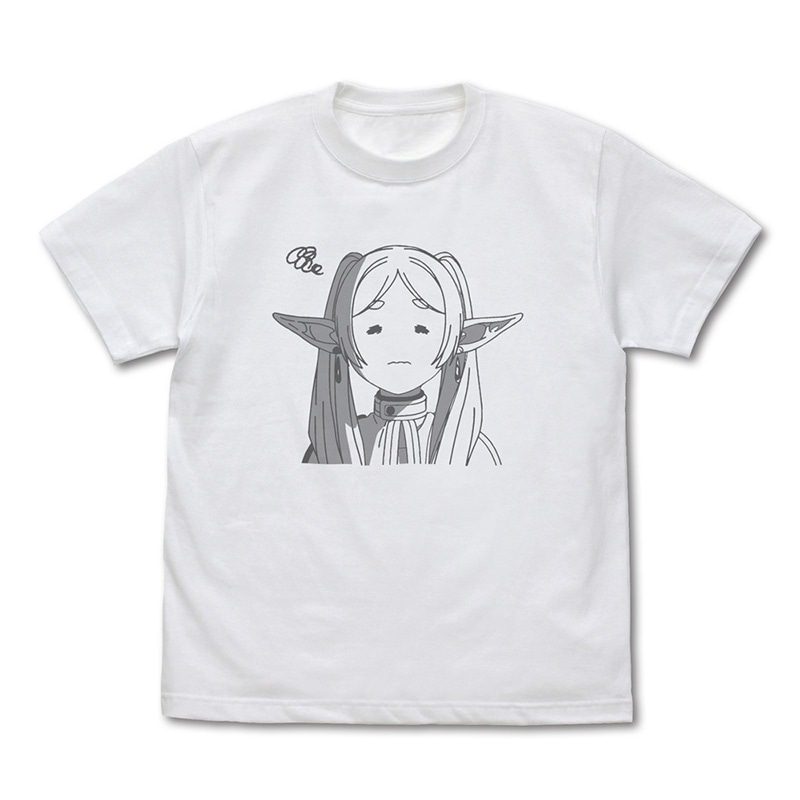 葬送のフリーレン フェイスTシャツ すごく嫌そうな顔ver./WHITE-S