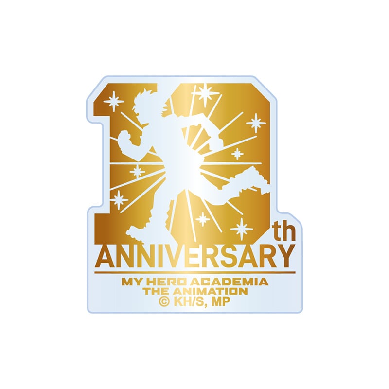 僕のヒーローアカデミア TVアニメ10周年 ロゴ箔押しアクリルブロック
