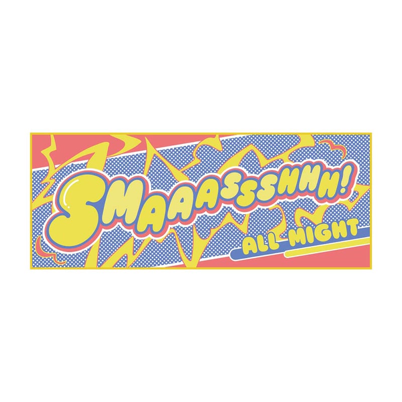 僕のヒーローアカデミア 10周年記念 擬音フェイスタオル オールマイト