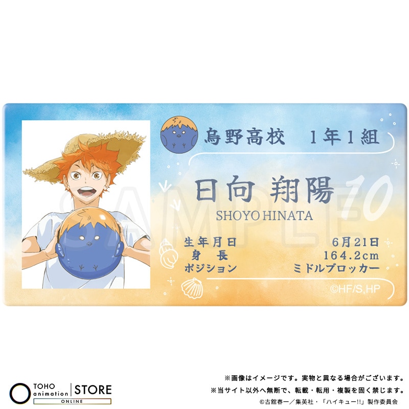 ハイキュー!! アクリルプロフィールバッジ 日向翔陽 ビーチボールVer.