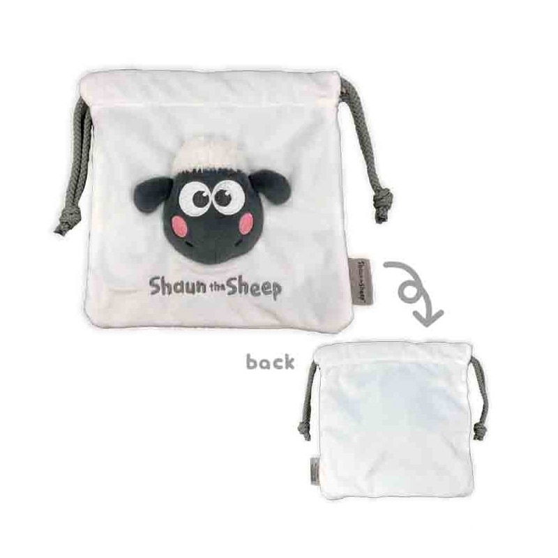 ひつじのショーン　フェイスマスコット巾着（キュートショーン）