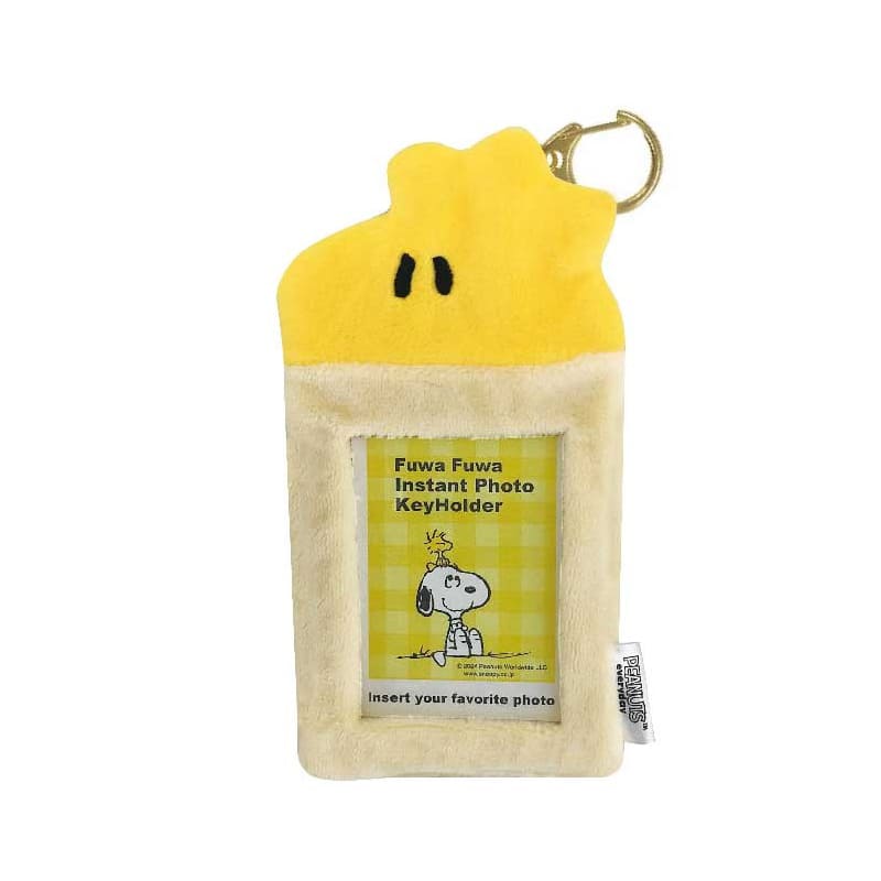 スヌーピー　ふわふわインスタントフォトキーホルダー（ウッドストック）