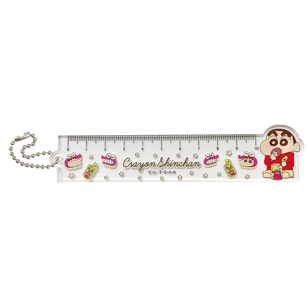 クレヨンしんちゃん　アクリルものさしキーホルダー10cm　チョコビ
